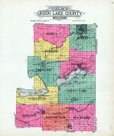 Outline County Map, Green Lake County 1923
